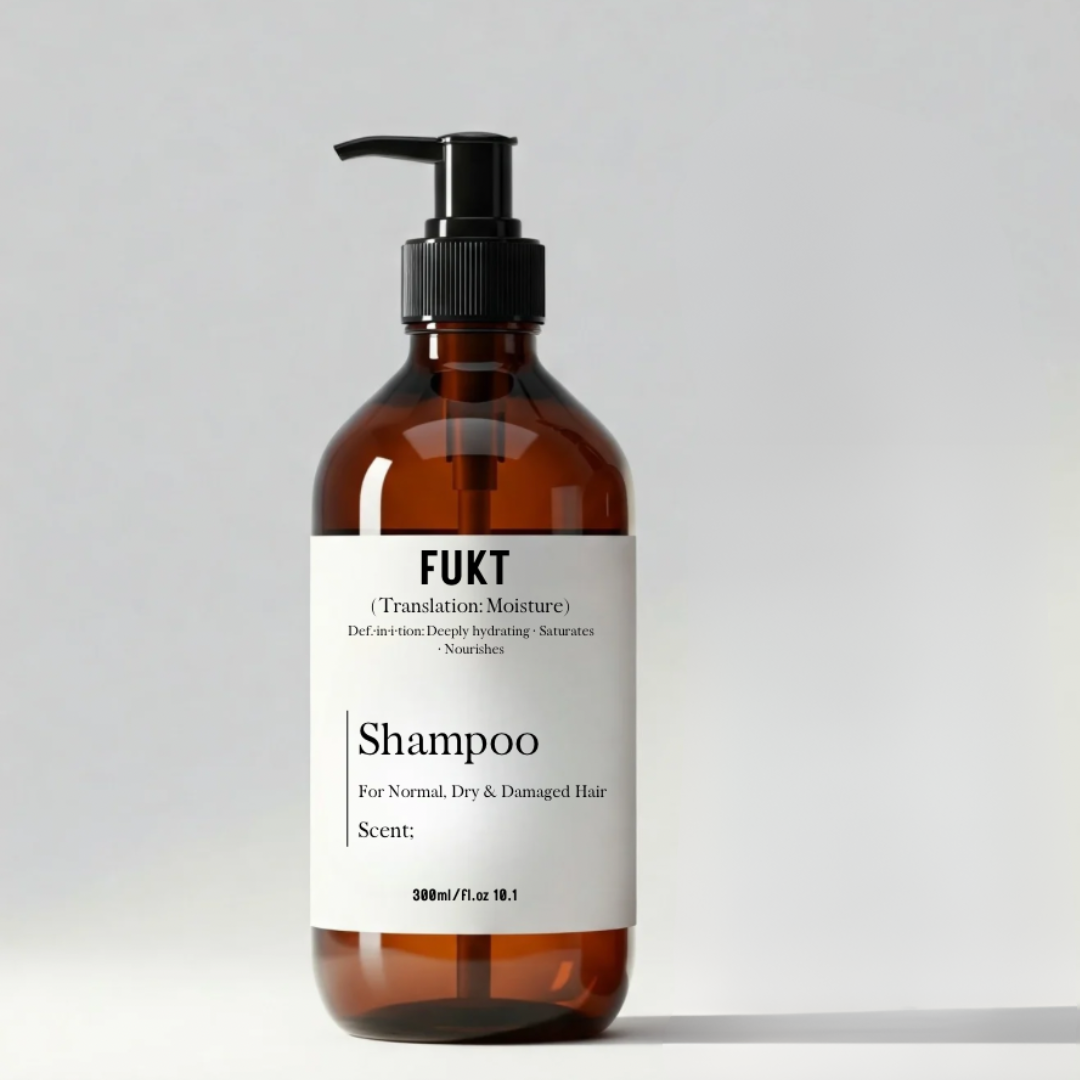 Amber Bottle showing premium salon worthy shampoo
