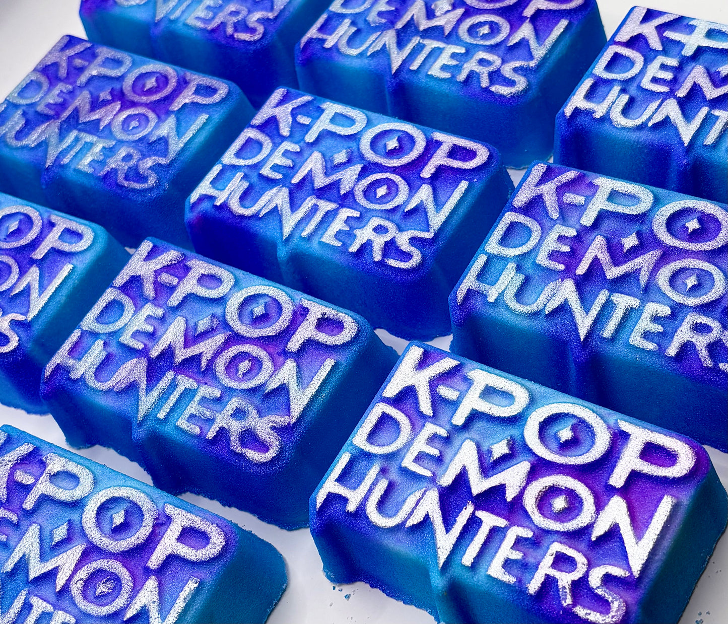 Blue and purple 'K-Pop Demon Hunters’ bath bomb