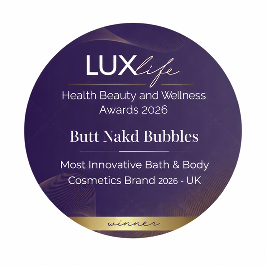 We Won! Butt Naked Bubbles Named Most Innovative Bath & Body Cosmetics Brand 2026 - UK 🏆